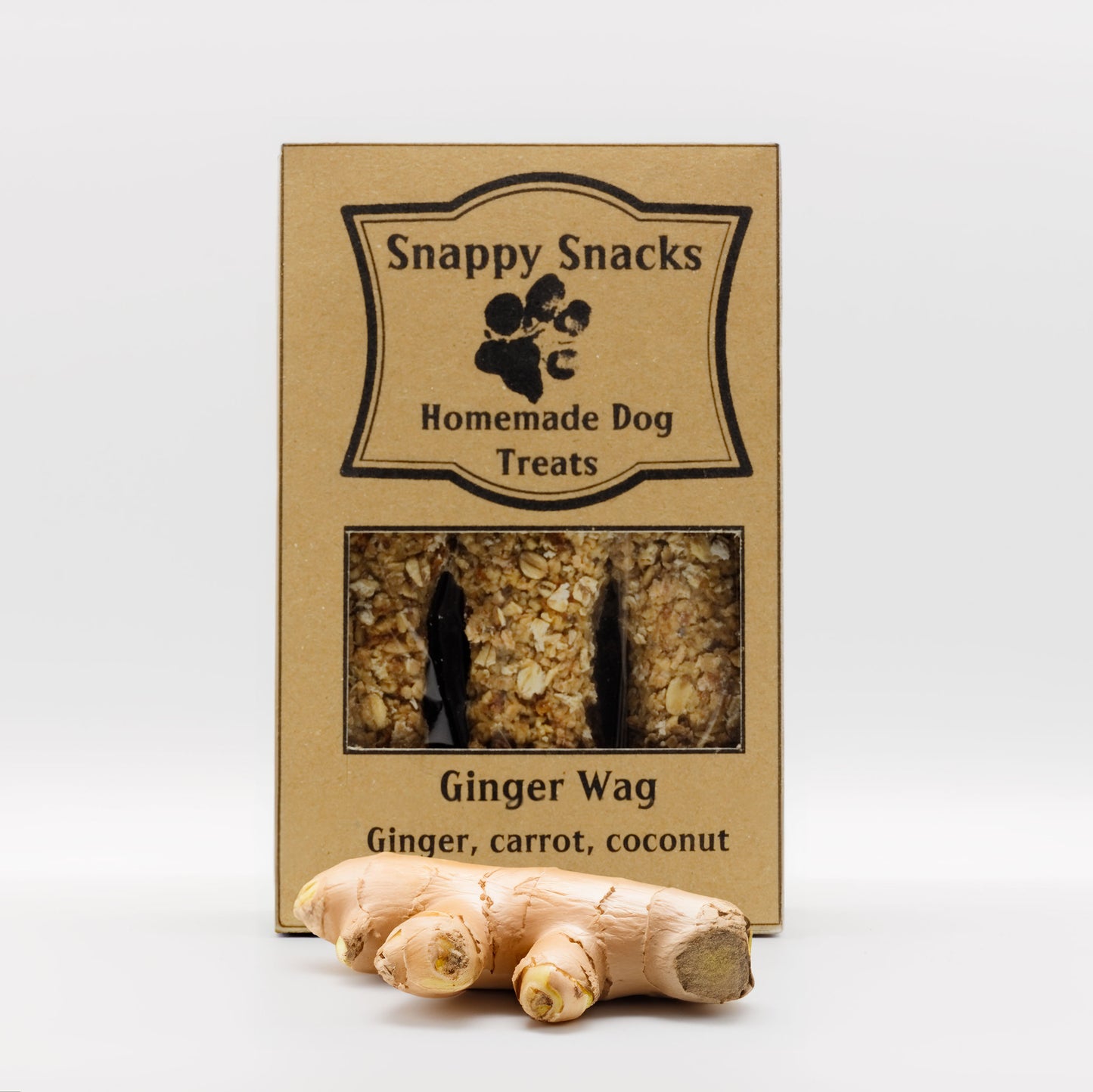 Ginger Wag Dog Treats with Ginger, carrot and coconut oat dog treats.