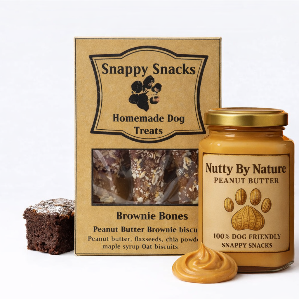 NEW Brownie Bones Dog Biscuits - Peanut Butter Brownies for Dogs