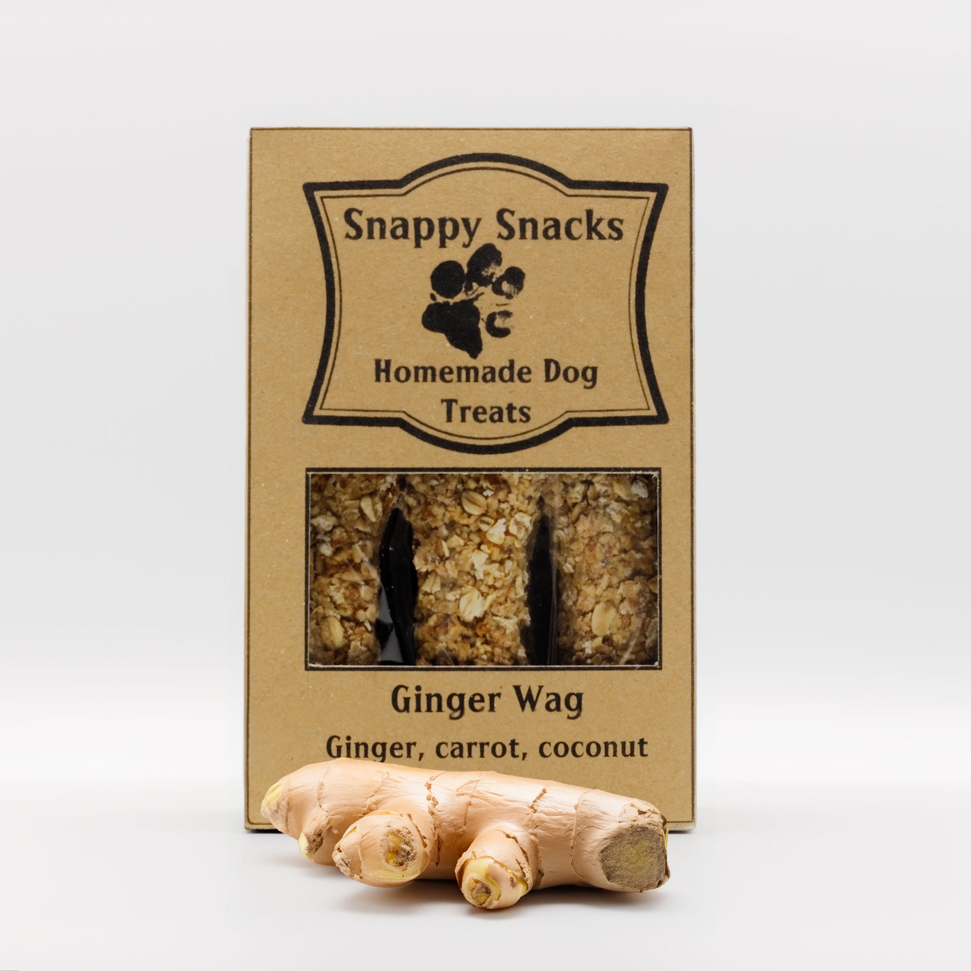 Ginger Wag Dog Treats with Ginger, carrot and coconut oat dog treats.