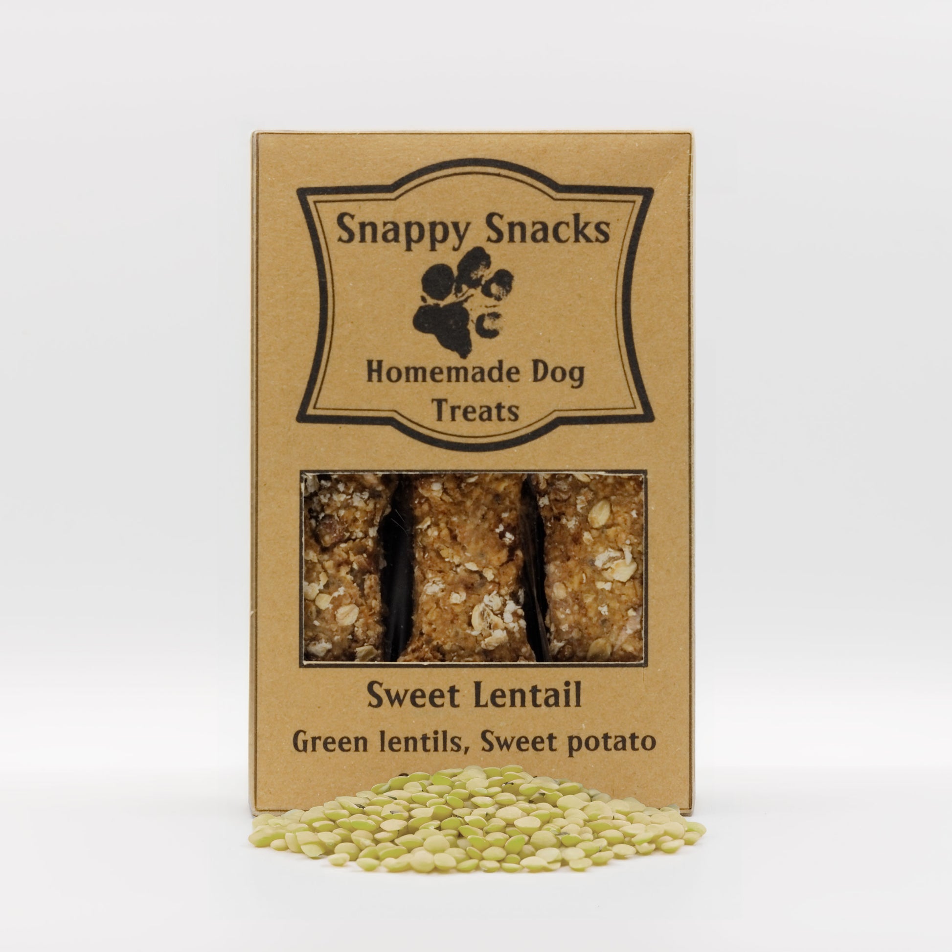 Sweet Lentail Dog Treats with green lentils and sweet potato